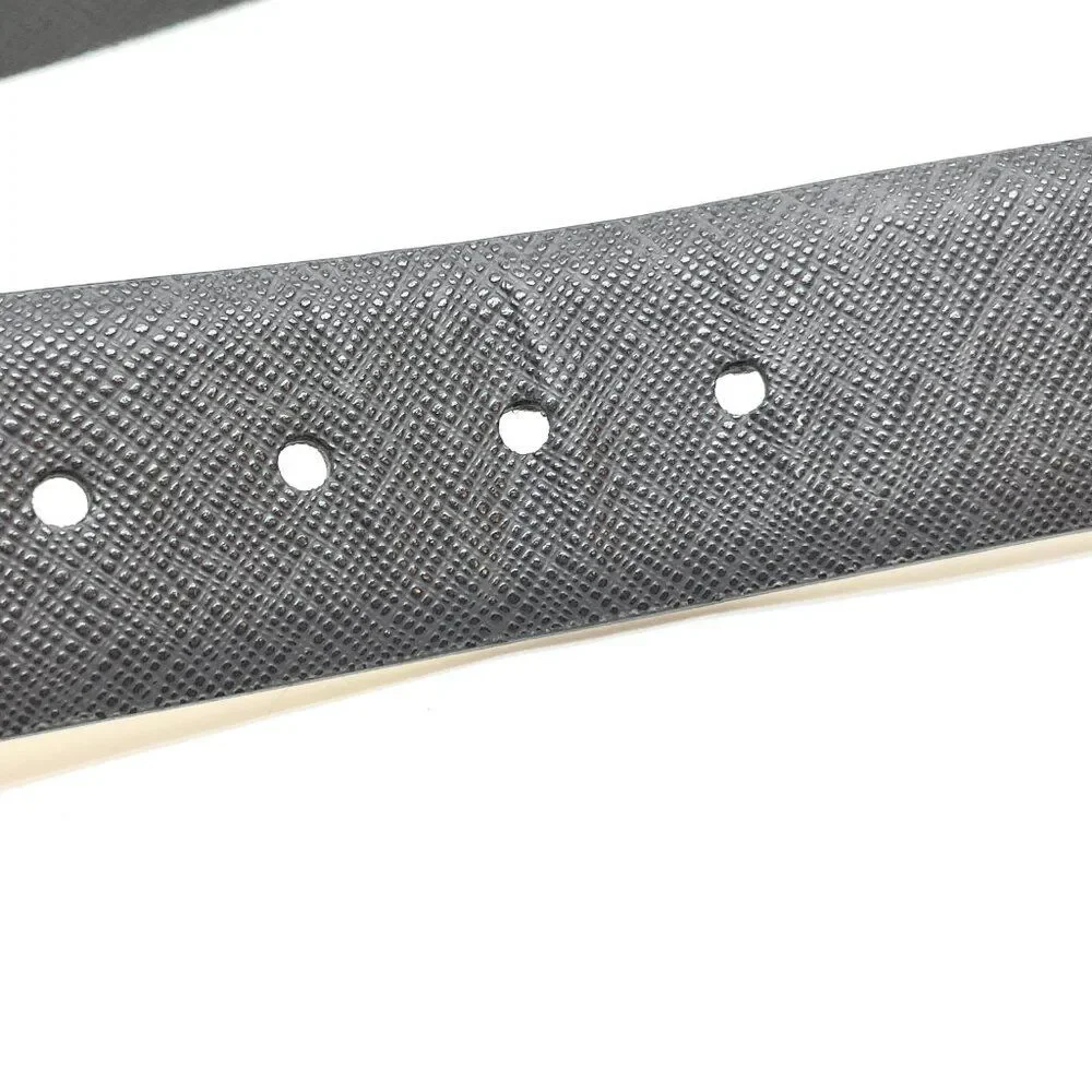 GREG NORMAN BELT Mens 36 Genuine Leather Gray Reversible White Shark Logo
